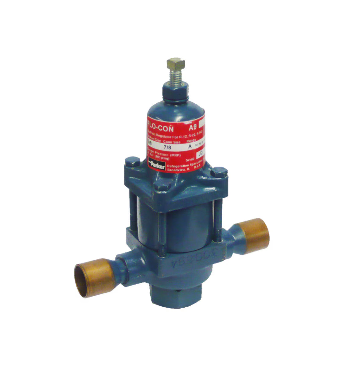 100914 Parker - Refrigerating Specialties 1-1/8" A9 Outlet Pressure Regulator, Range A, 1-1/8" Connection