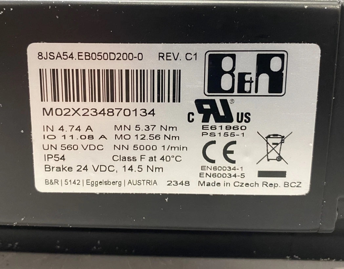 B&R 8JSA54.EB050D200-0 S5 5000 6,06 00000 x xx 0 S0 xx S 560 EI