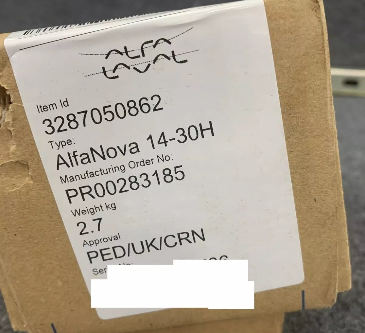 Fusion-bonded Plate Heat Exchanger AlfaNova 14-30H
Alfa Laval 3287050862