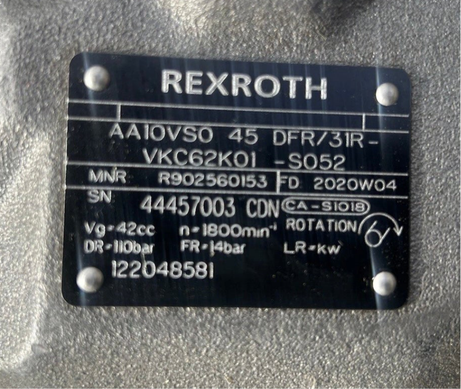 R902560153
AXIAL-PISTON PUMP A AA10VSO 45