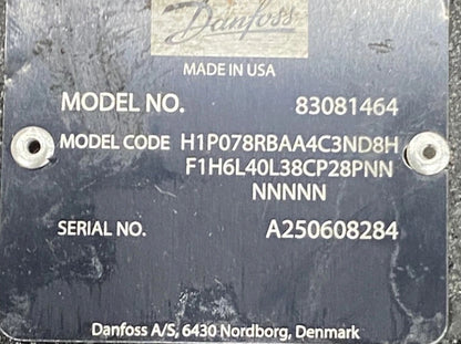 DANFOSS 83081464 PUMP-VAR-DISPL CW H1PV078