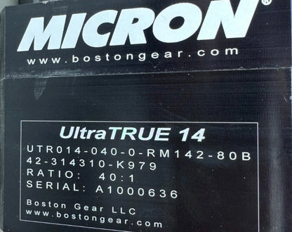 Boston Gear 30596082 42-314310-K979 UTR014-040-0-RM142-80B