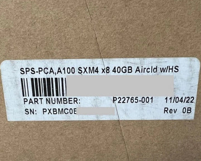 SPS-NVIDIA Tesla A100 x8 SXM4 ACC bsebd SPS-PCA A100 SXM4 x8 40GB Aircld w HS - P22765-001