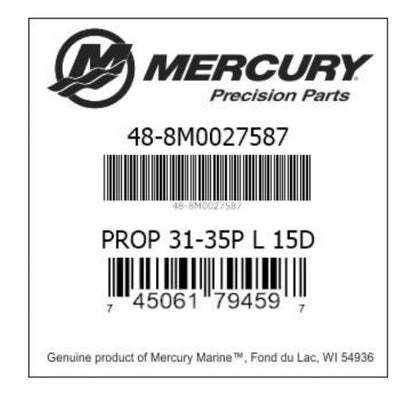 Mercury Boat Propeller 48-8M0027587