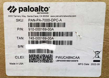 Palo Alto PA-7000 Series PAN-PA-7000-DPC-A Palo Alto Firewall Network