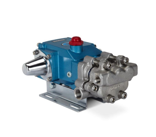 CAT 3CP1231.0770 Plunger Pump, 2.3 GPM, 1/2" Inlet, 3/8" Discharge, 2000 PSI, 316 Stainless Steel, Belt Drive
