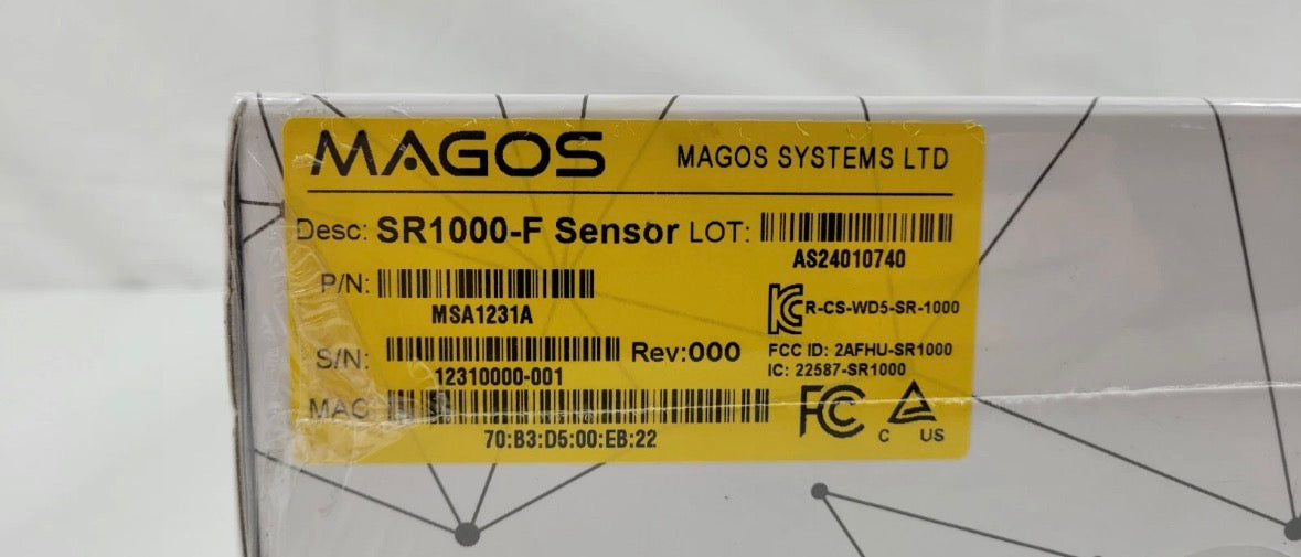 Magos SR-1000-F 5.8GHz Sensor 1000m range, 1.2m resolution FCC, IC, UL certified
MPN: MSA1231A
