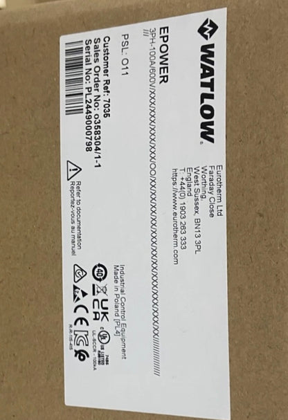 Eurotherm Epower Controller Thyristor Unit EPOWER/3PH-100A/600V, NEW