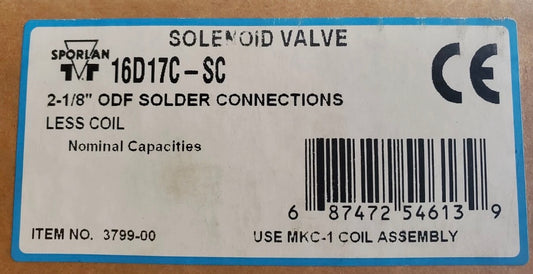 Sporlan - 2-1/8" Odf Valve Less Coil, 3799-00