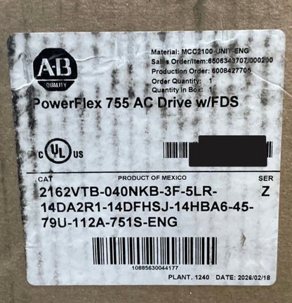 Allen-Bradley PowerFlex 755 AC Drive w/FDS
