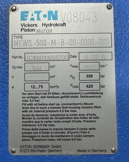 HYDROKRAFT MFWS-500 HC806183000200