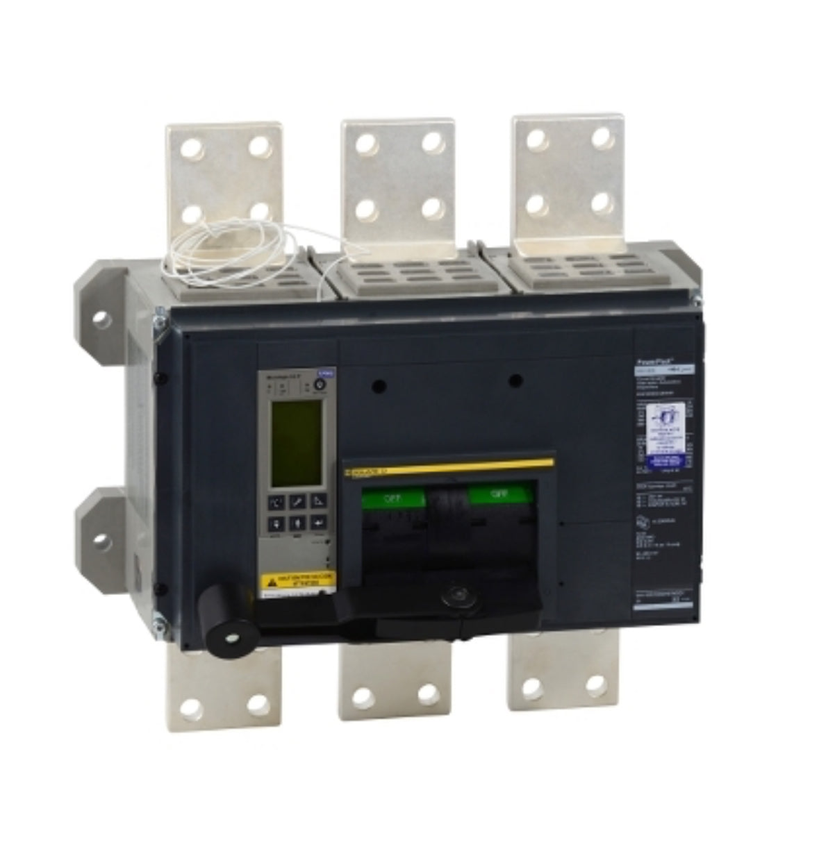 Square D RKF36200CU64AE1 Circuit breaker, PowerPacT R, 2000A, 3 pole, 600VAC, 65kA, busbar, Micro logic 6.0P, 100%, modbus