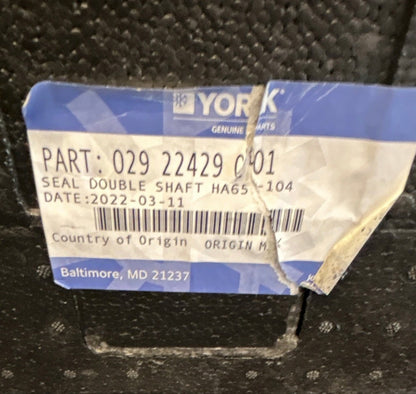 York 029-22429-001 Double Seal Shaft HA65-104