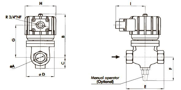 Jefferson Valve Z1314BV08AT, 24/60, 1 NPT, NEMA 4/7, 0 PSI min, 105 max, N.C., viton