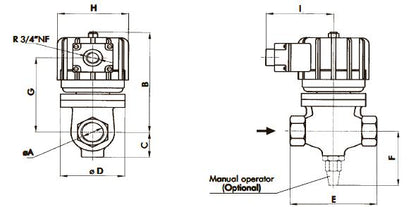 Jefferson Valve Z1314BV08AT, 24/60, 1 NPT, NEMA 4/7, 0 PSI min, 105 max, N.C., viton
