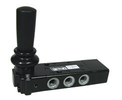 Norgren X3363802 Black Lever Pneumatic Manual Control Valve,G 1/4,Zinc Alloy 1/4 in G,0 to +70C