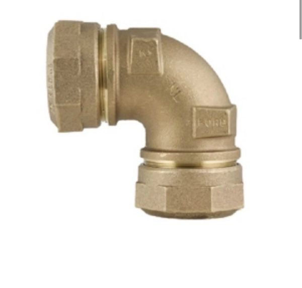 FORD L44-77-Q-NL 90 Deg Brass Lead Free Elbow Coupling, 2 inch CTS x 2 inch CTS, Quick Joint x Quick Joint